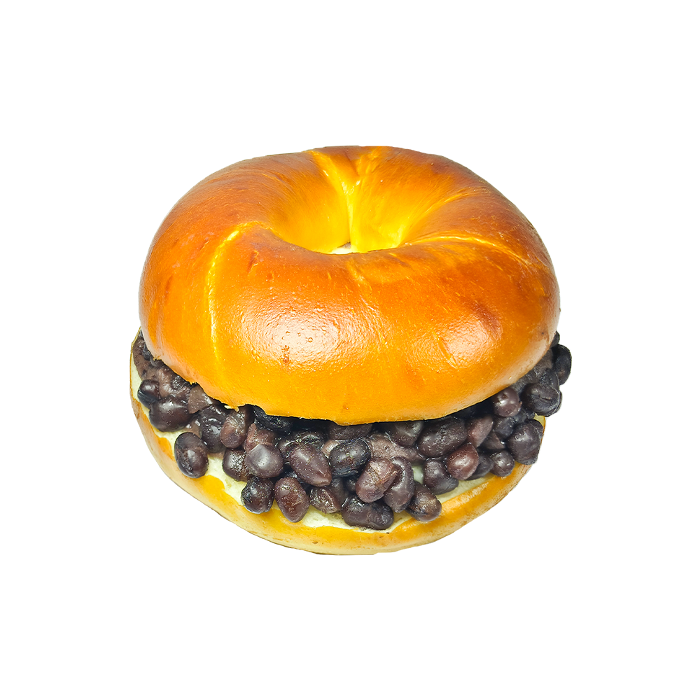 红豆乳酪贝果堡